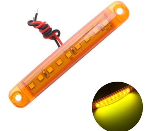 Imagen 3 de 3 de Luz Led Fija Indicadora Lateral Señalizador 12v-24v / Ambar