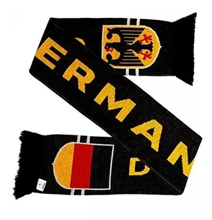 Alemania Deutschland Fútbol Bufanda De Punto (negro).