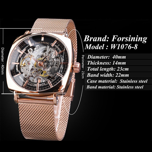 Men Automatic Mechanical Watch 242g Skeleton Dial