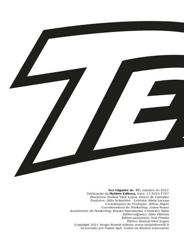 Tex Gigante 37 - Edição Limitada: O tesouro de Old South, de Ruju, Pasquale. Tex Gigante (37), vol. 37. Editorial Mythos, capa mole em português, 2021