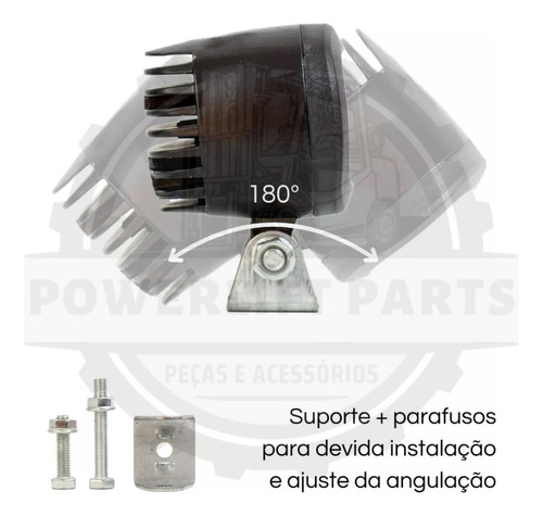 Farol Red Zone Led Vermelha Linear Empilhadeira 10-80v 30w
