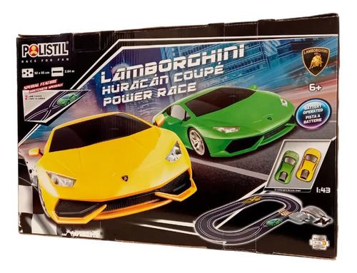 Pista Autos Polistil Huracan Race Inluye 2 Lamborghini Febo