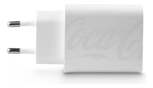 Carregador Adaptador de Parede USB-C Coca Cola PD 20w Iwill Cor Branco