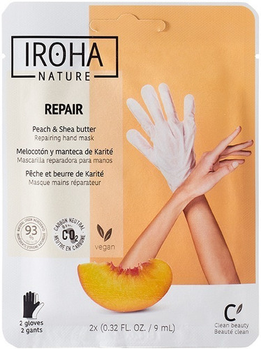 Guantes Mascarilla Reparadora Durazno Iroha Nature