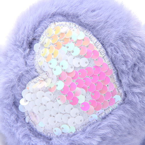Orejera Skora De Peluche Infantil Lentejuela Tun Tunishop Color Rosa Diseño De La Tela N/a