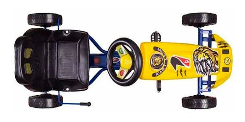 Carro De Pedales Montable Azul Go Kart Niños Bici