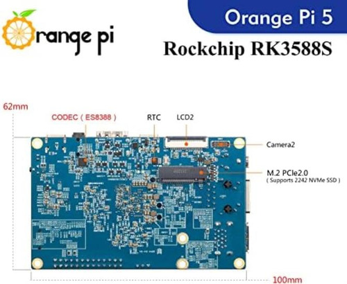 Orange Pi 5 16gb Rockchip Rk3588s Computadora De Placa Única