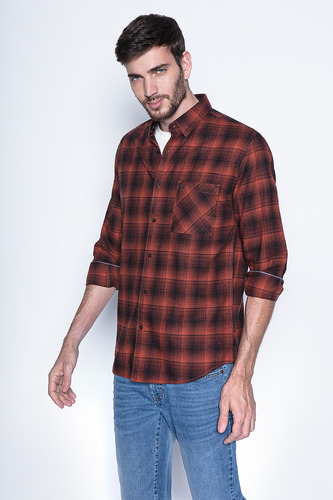 Camisa Check Orlando Fj Marrón Fw2024 Ferouch