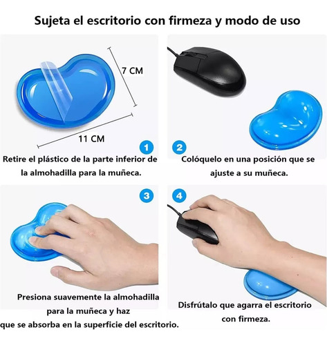 Almohadilla Ergonómica Ratón Mouses Silicona Reposamuñecas