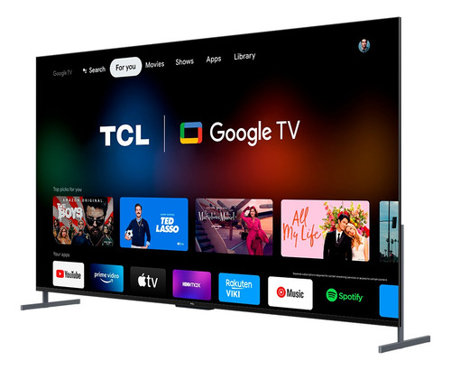 Smart Tv Qled 98 Google Tv Uhd 4k Tcl 98c735 Comando De Voz