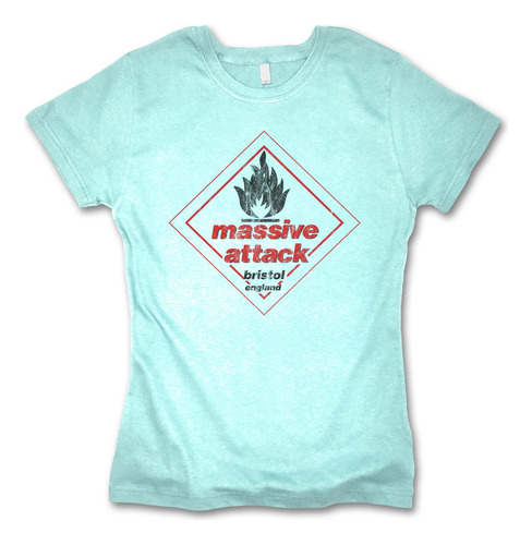 Playera Massive Attack Blue Lines Retro Style Para Mujer