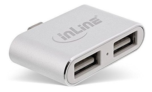 Hub Usb - Inline 33291i Mini Usb 2.0 Hub, Usb C Male To 2x U