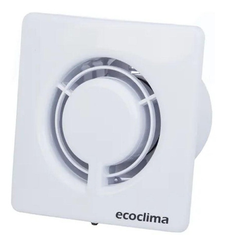 Extractor De Baño Ecoclima  15x15 Blanco  Mini Ambientes 