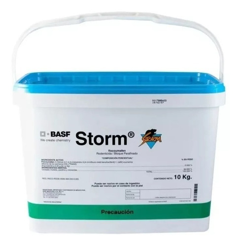 Storm Parafinado Bloque Rodenticida Rata Raton Basaf 10kg