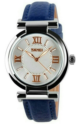 Relógio De Pulso Feminino Skmei 9075 Original Pulseira Branc