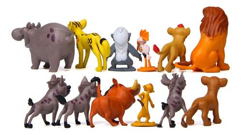 Bonecos Rei Leão Simba Timão Pumba 12 Miniaturas 3,30 A 4,10