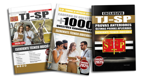 Apostila Completa Tj Sp 2025 - Escrevente Técnico Judiciário Do Tribunal De Justiça De São Paulo + Caderno De Questões + Provas Anteriores - Editora Decisão