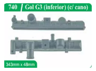 Caixa Do Radiador Do Gol G3 Inferior Com Cano