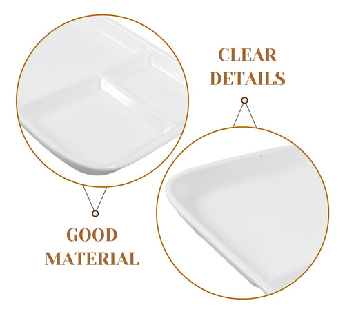 Plato De Porcelana China De 10 Pulgadas Con Tres Compartimen