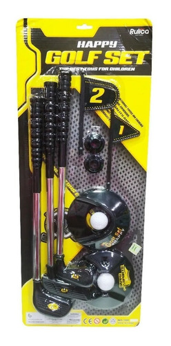Imagen 3 de 7 de Set Juego De Golf Infantil Juguete 2 Hoyos Aire Libre Patio