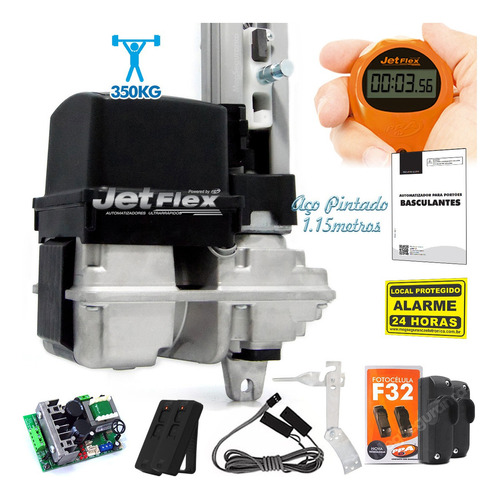 Kit Motor Ppa Portão Basculante Smart Jetflex 1/4 Fotocelula