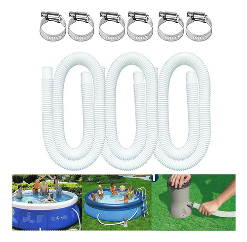 1.5m×3 Manguera Universal Filtro Piscina Para Intex Bestway