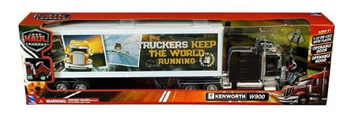 New Ray 1:32 Trailer Kenworth W900 Truckers Caja Seca