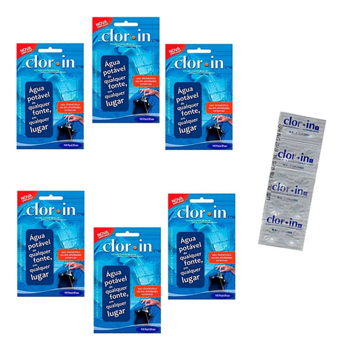 Kit 60 Pastilhas Purificadoras Água Para Consumo Clorin