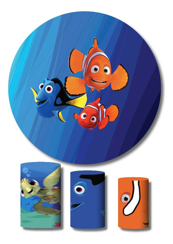 Buscando A Nemo Funda Sublimada Para Aro De 2m Y 3 Cilindros