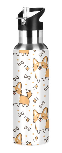 Linda Botella De Agua De Acero Inoxidable Welsh Corgi P...