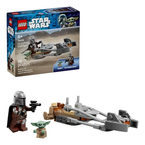 Bicicleta Lego Star Wars Speeder 75436 Com Figuras Mandalori