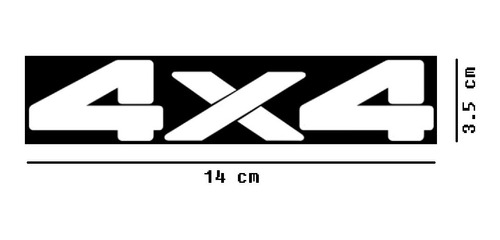 4x4 Logo Sticker Vinil 2 Pzas Blanco $135 Nuevo Mikegamesmx