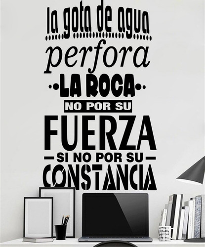 Vinil Decorativo Para Pared Frases Letras La Gota De Agua...