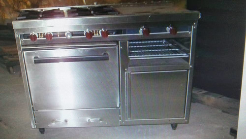Imagen 2 de 10 de Cocina Industrial 6 Hornillas Plancha Horno Y Gratinador