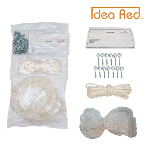 Kit De Instalación Con Red Transparente Balcon, Ventana 22m2 Transparente 22 X 1