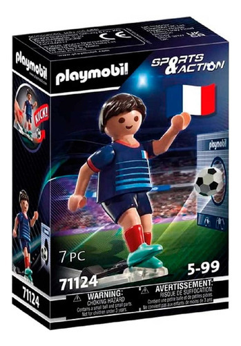 Playmobil 71124 Jogador Futebol França Seleção Prod. Europ. Quantidade De Peças 7