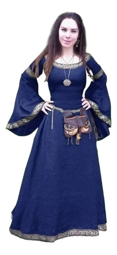 Vestido Gótico Medieval De Mujer Vestido Vintage De Encaje.j