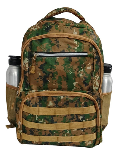 Mochila Camuflada Estilo Escolar 47x32x15 Reforzada Urbana