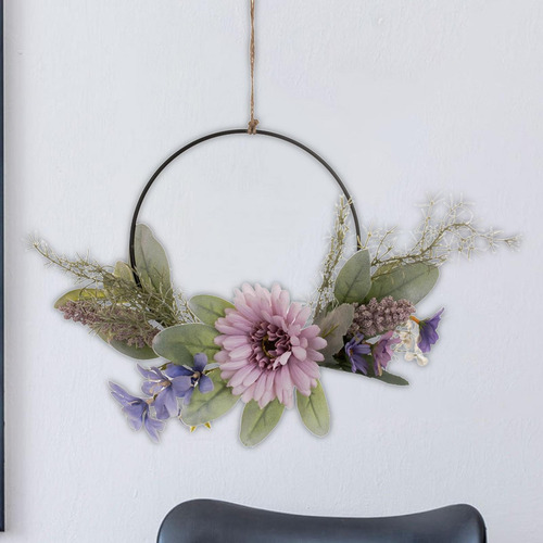 Corona De Flores Artificiales, Corona De Puerta, Colgante De