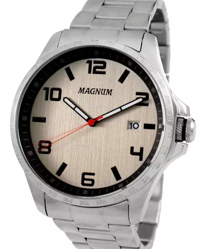 Relogio masculino magnum ma31355t prata