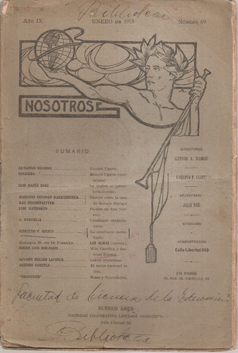 Revista Nosotros Nº 69 Enero 1915