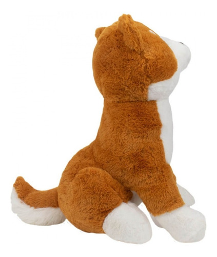 Cachorro Shiba Marrom Sentado Pelúcia Fofy Toys 22cm Origina