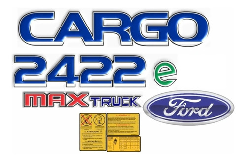 Adesivo Compatível Ford Cargo 2422e Max Truck Caminhão Kit58