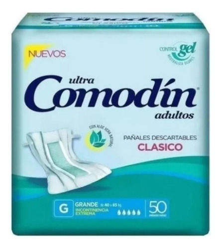 Comodín Ultra Clásico Grande pañales para adultos descartables 50 unidades