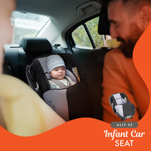 Cochecito Doble Con Asiento Infantil Y Base Para Vehículo