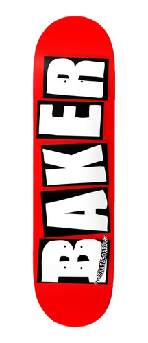 Baker Skateboards Logotipo Marca Rojo Blanco  Tabla Skate X