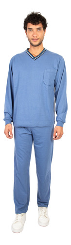 Pijama Hombre Invierno Algodon Jersey Polo Club