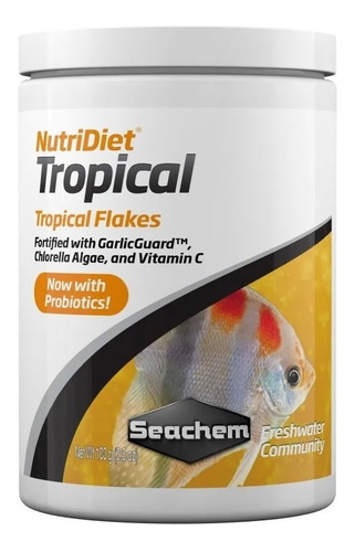Ração Nutridiet Tropical Flakes W/probio 100g Seachem
