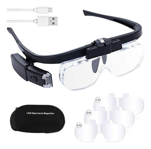 ** Lentes Lupa Luz Led For Extensión De