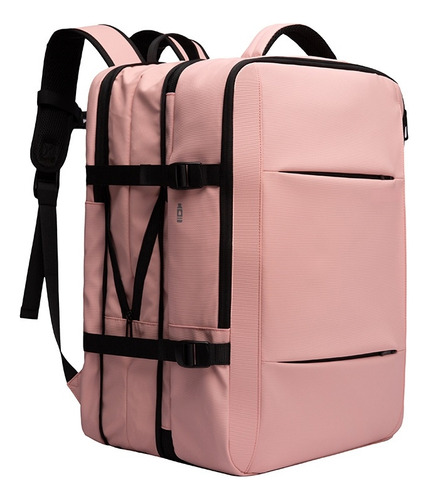 Mochila Executiva Grande Mala De Viagem Expansível 45l Cor Rosa